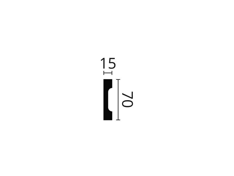 Profil decorativ polimer dur Nmc WD2 70x15x2000mm