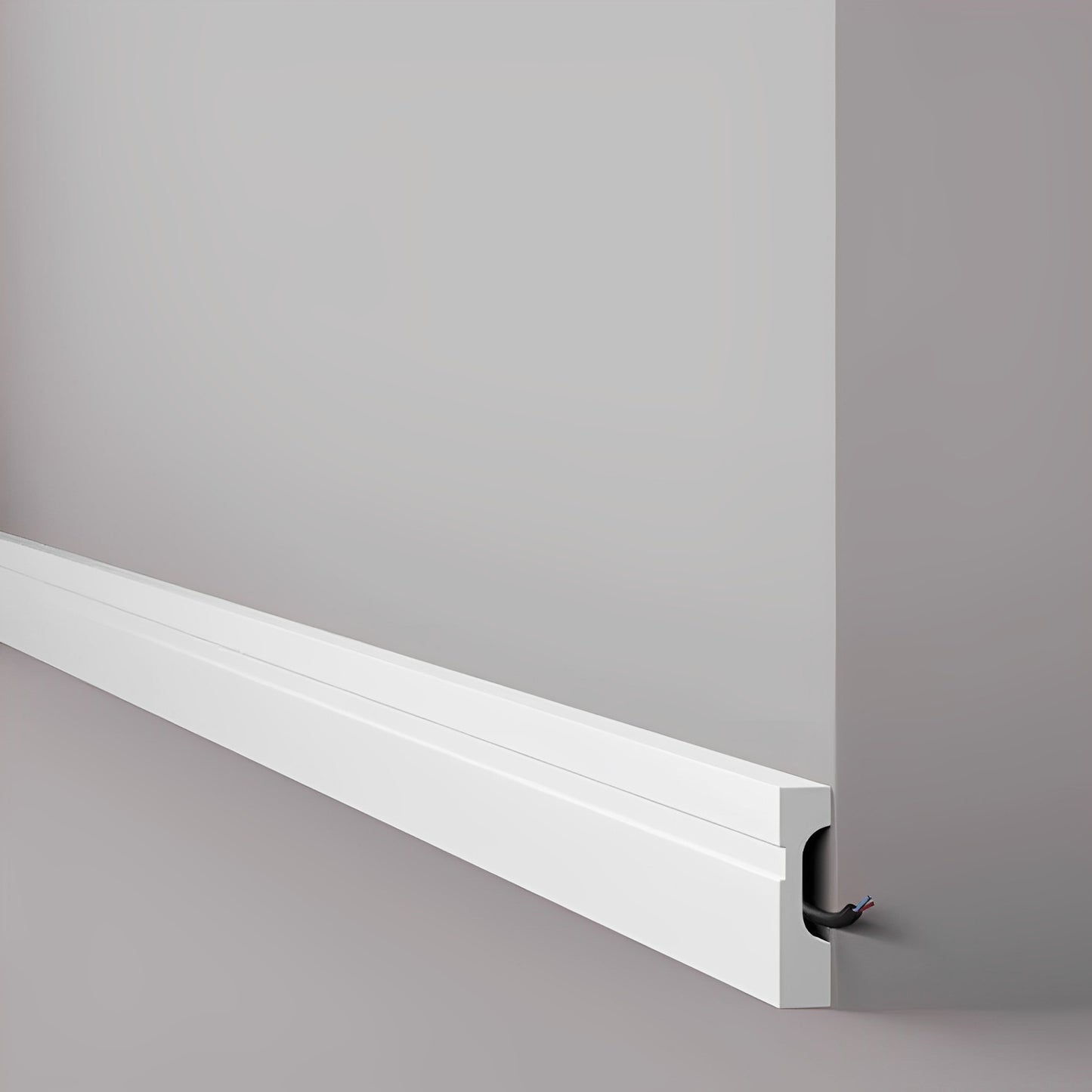Plinta alba polimer dur NMC FD7 70x18x2000mm - Shopdecor.ro Plinta poliuretan