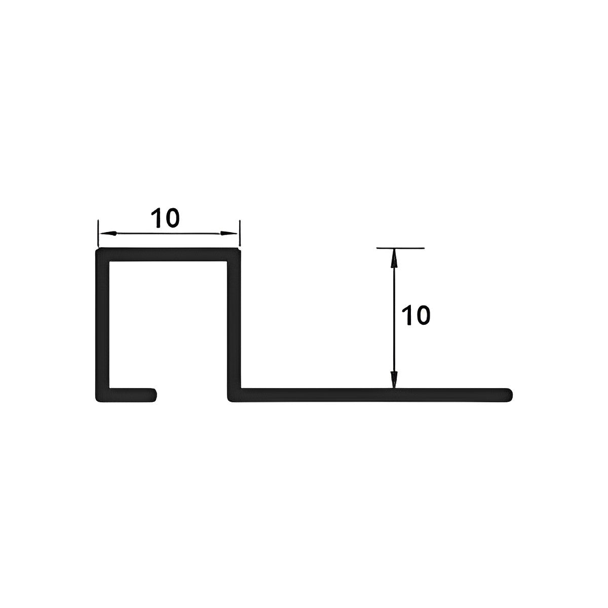 Profil de colt pentru faianta din inox 10mm - Shopdecor.ro Profil colt faianta
