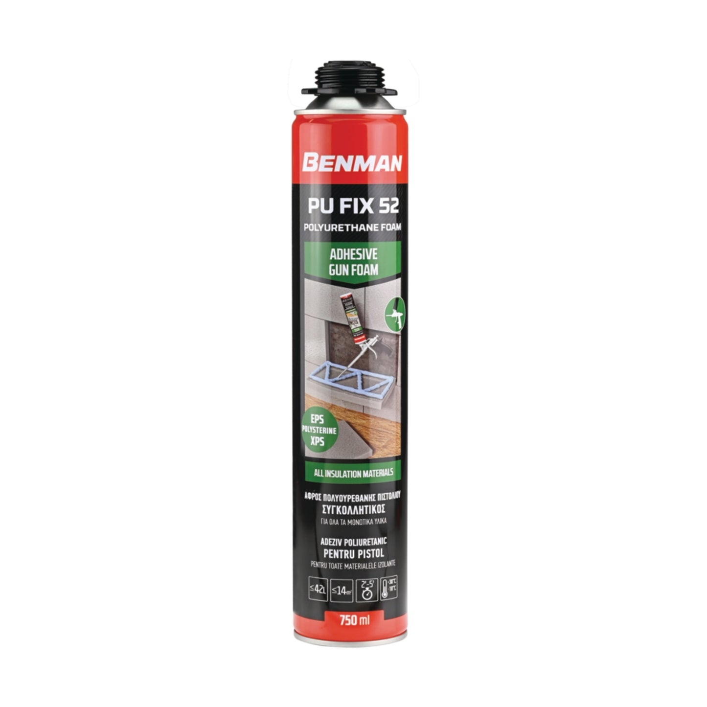 Spuma poliuretanica pistol adeziv polistiren 750ml