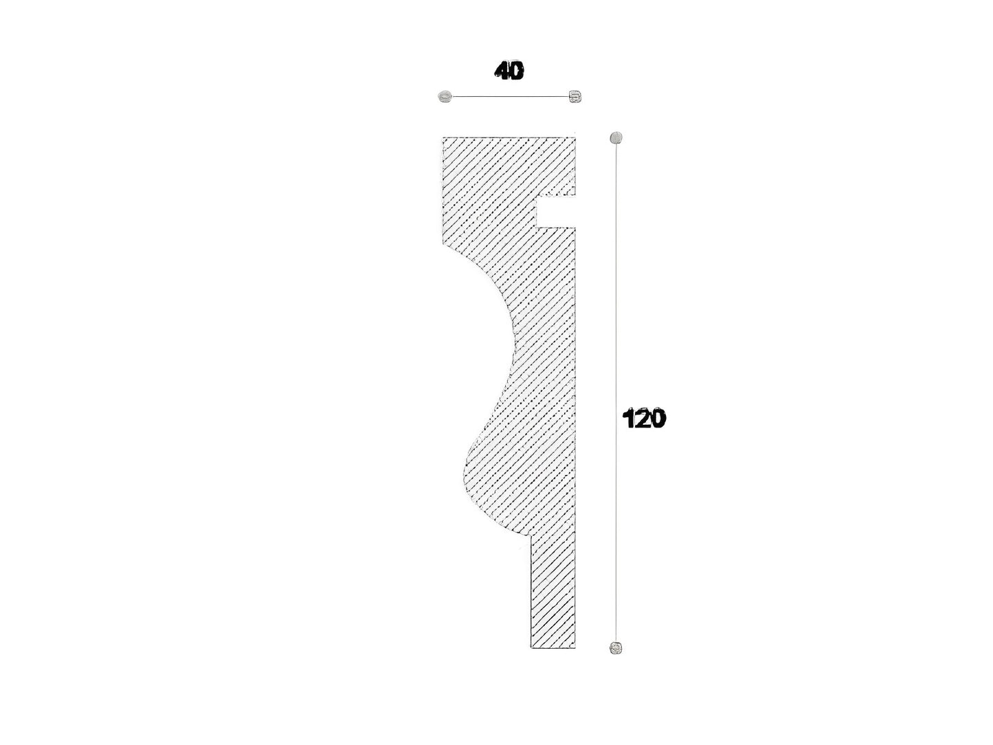 Ancadrament decorativ fereastra Nmc NA107 120X40X2000mm