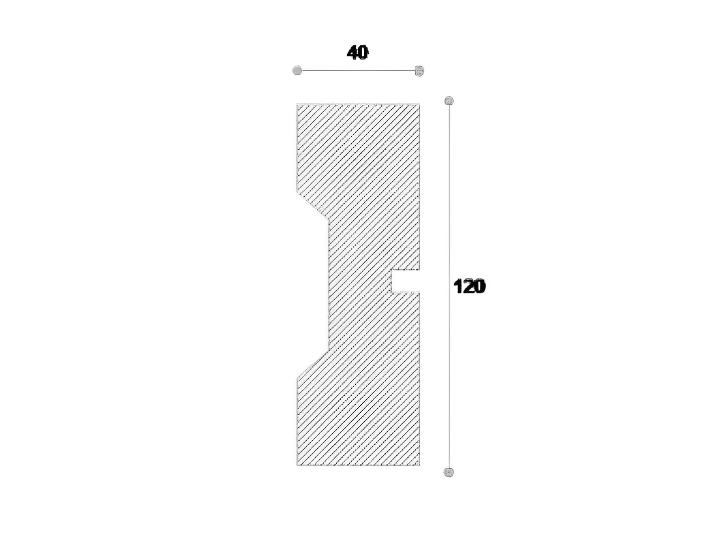 Ancadrament decorativ fereastra Nmc NA125 120X40X2000mm