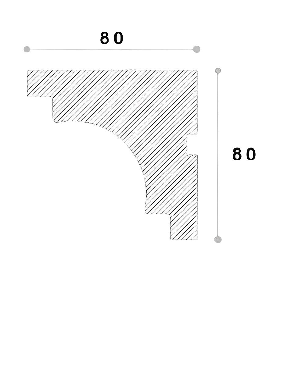 Ancadrament decorativ fereastra Nmc NA175 80x80x2000mm - Shopdecor.ro Ancadrament fereastra