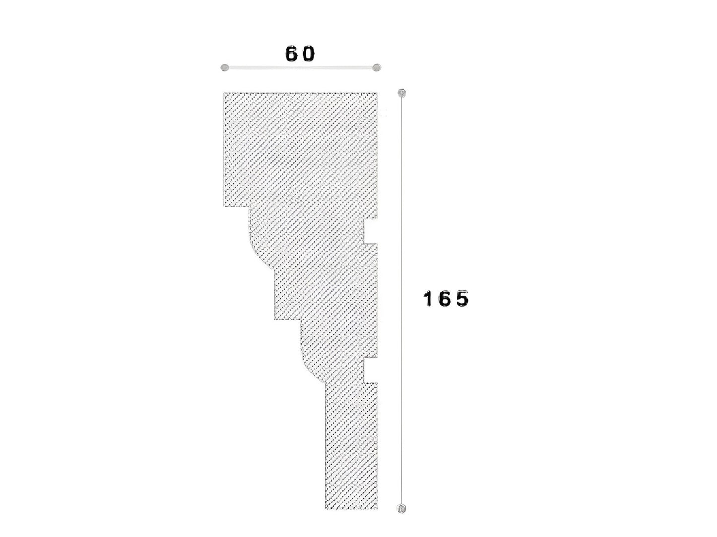 Ancadrament decorativ fereastra Nmc NA228 165X60X2000mm