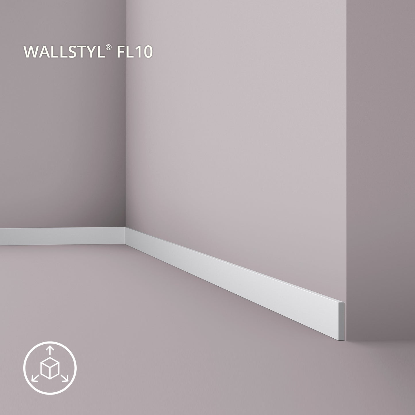 Plinta decorativa polimer dur Nmc FL10 50x8x2000mm