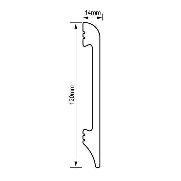 Plinta rotunjita polimer dur 2.5ml