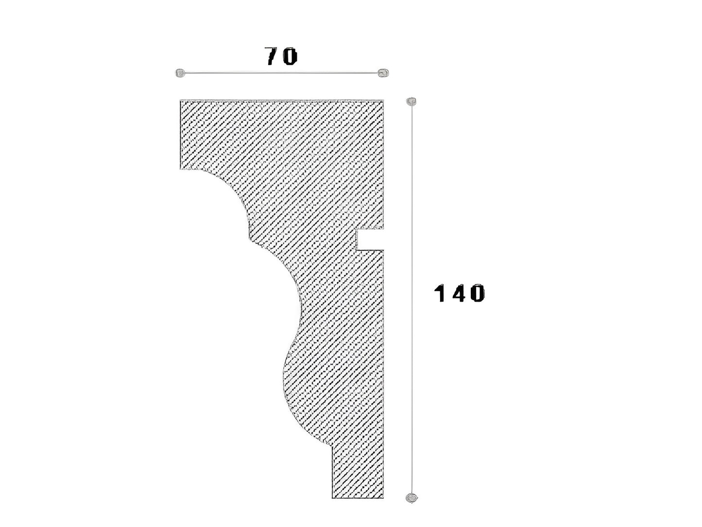 Solbanc decorativ fereastra NS116 140X70X2000mm