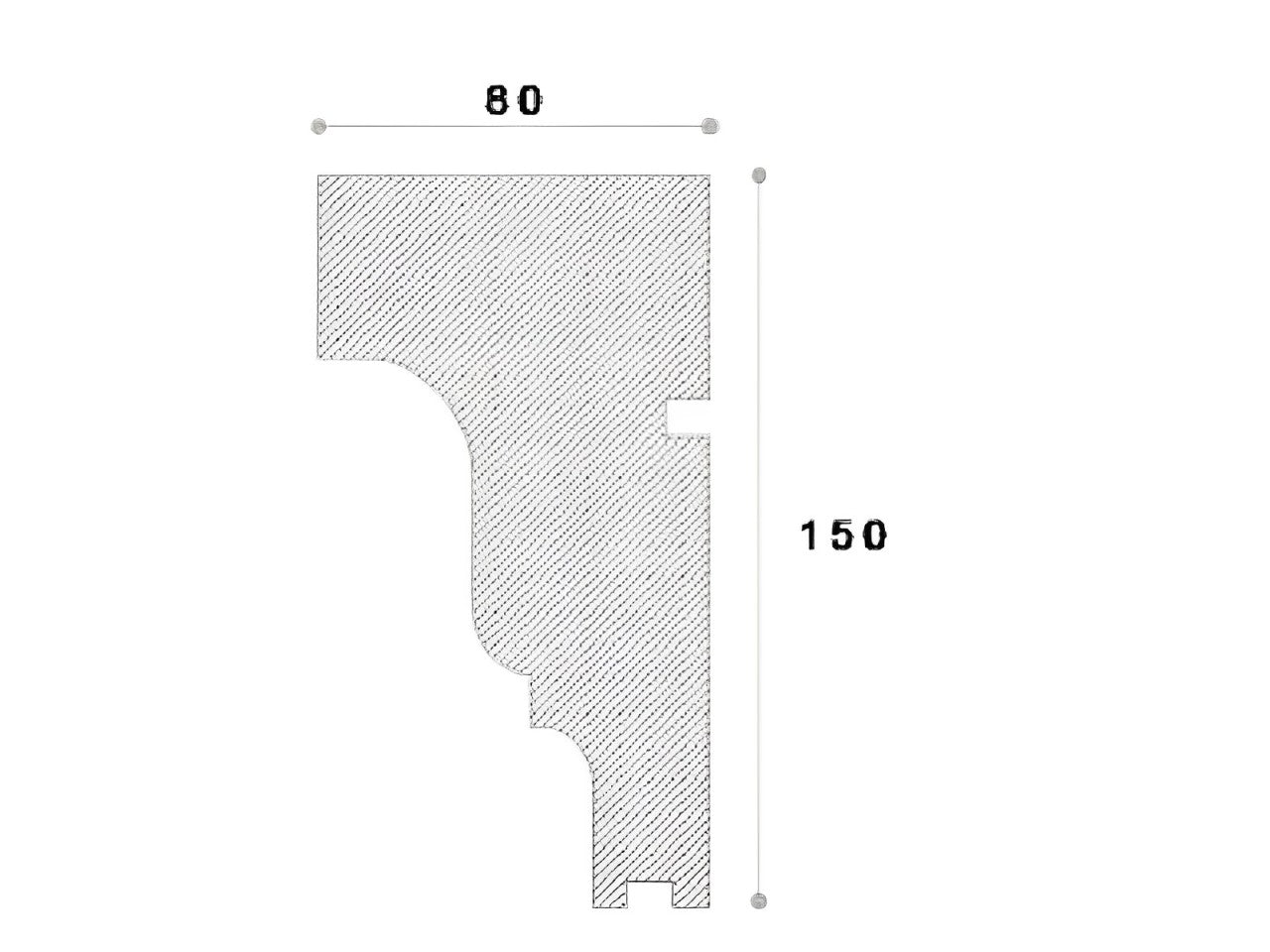 Solbanc decorativ fereastra NS118 150X80X2000mm