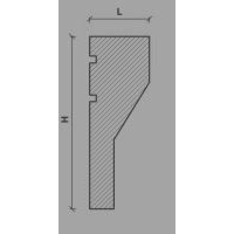 Ancadrament decorativ fereastră NMC NA233 – 120 × 45 × 2000 mm