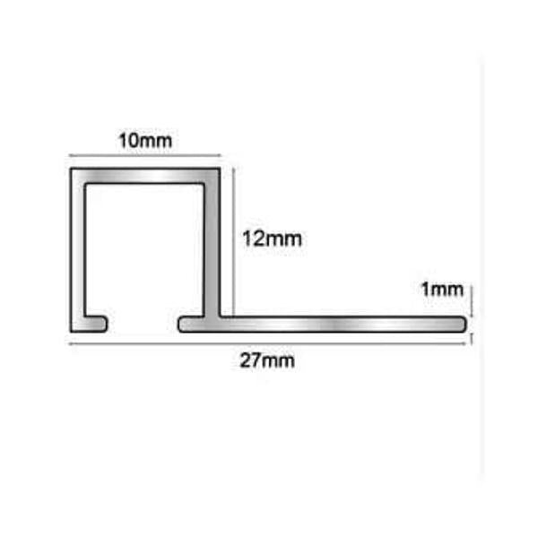 Profil de colt pentru faianta din aluminiu 12mm - Shopdecor.ro Profil colt faianta
