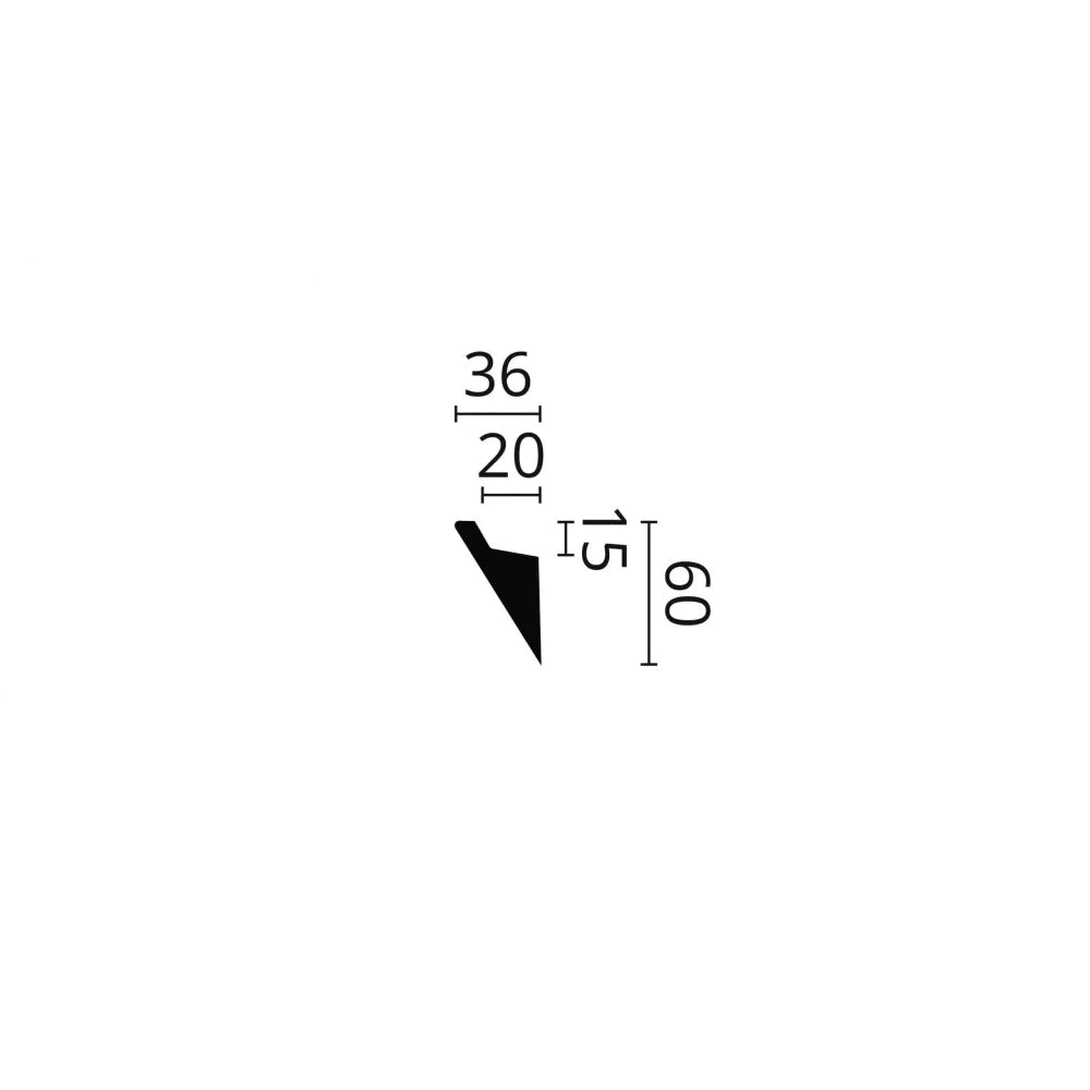 Cornisa decorativa duropolimer led Nmc Arstyl IL4 60x36x2000mm - Shopdecor.ro Cornisa bagheta tavan