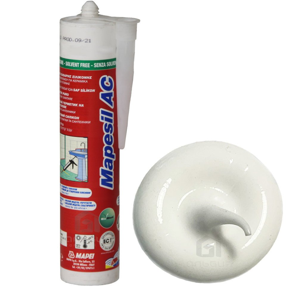 Silicon rosturi Mapei Mapesil AC, 100 alb, 310ml - Shopdecor.ro Silicon rosturi