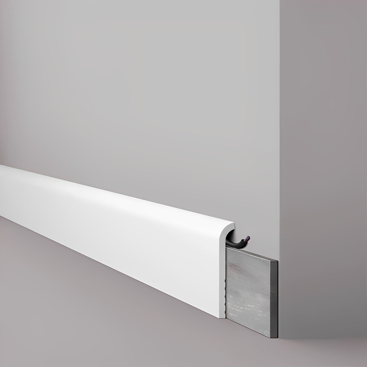 Plinta alba polimer dur Nmc CF1 110x22x2000mm - Shopdecor.ro Plinta poliuretan