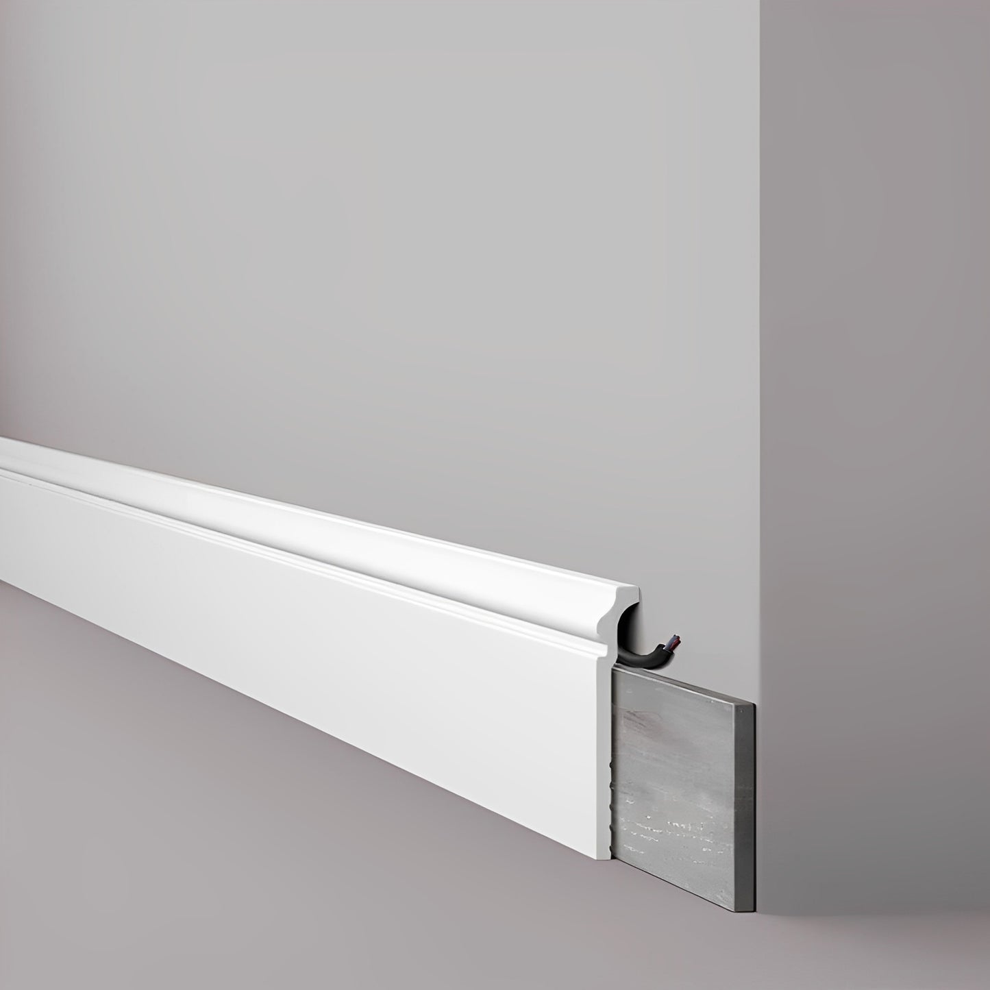 Plinta alba polimer dur Nmc CF3 120x22x2000mm - Shopdecor.ro Plinta poliuretan