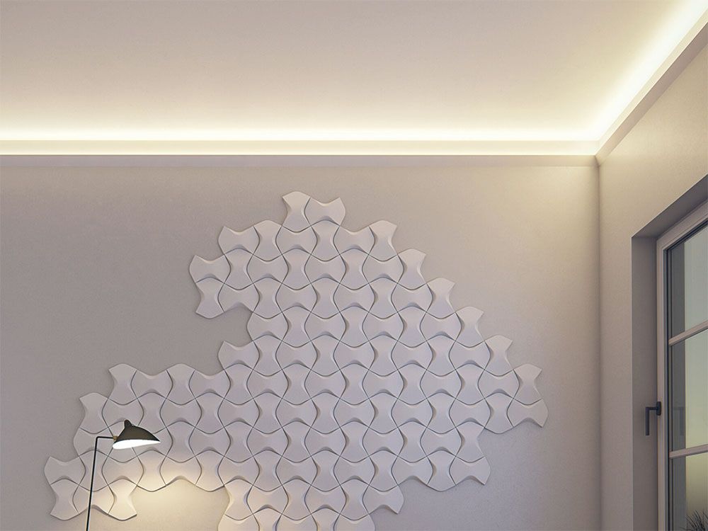 Cornisa decorativa duropolimer led Nmc Arstyl IL4 60x36x2000mm - Shopdecor.ro Cornisa bagheta tavan