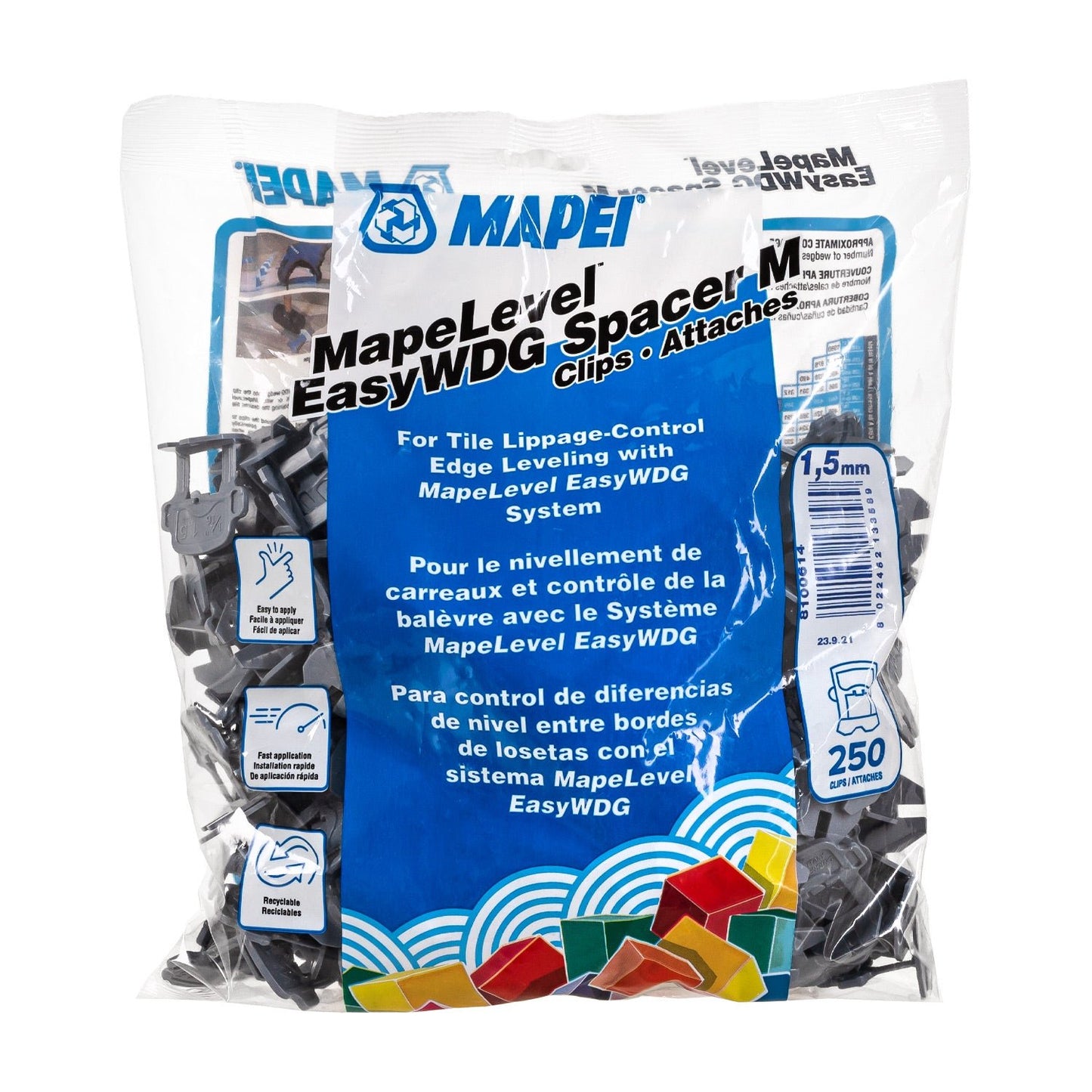 Distantieri profesionali nivelare gresie Mapei Mapelevel EasyWDG 250 buc - Shopdecor.ro Distantieri gresie faianta