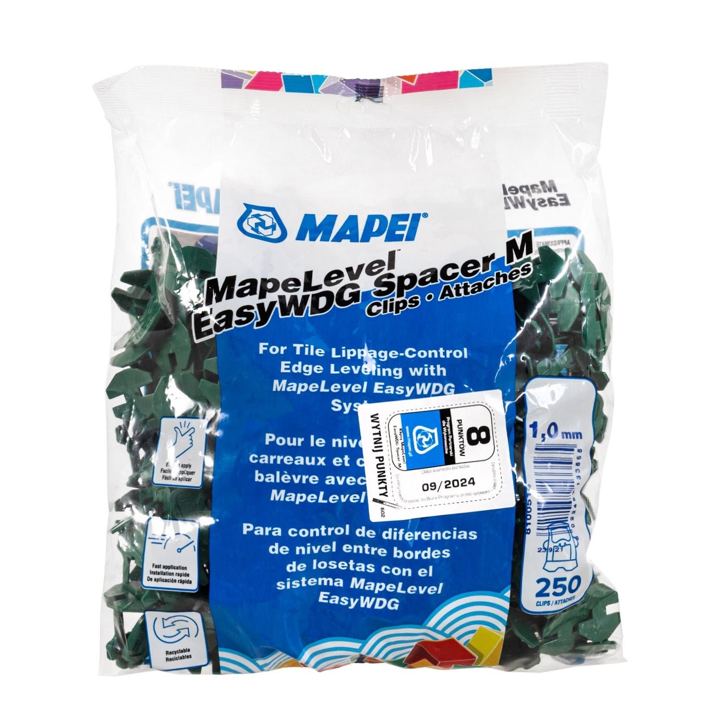 Distantieri profesionali nivelare gresie Mapei Mapelevel EasyWDG 250 buc - Shopdecor.ro Distantieri gresie faianta