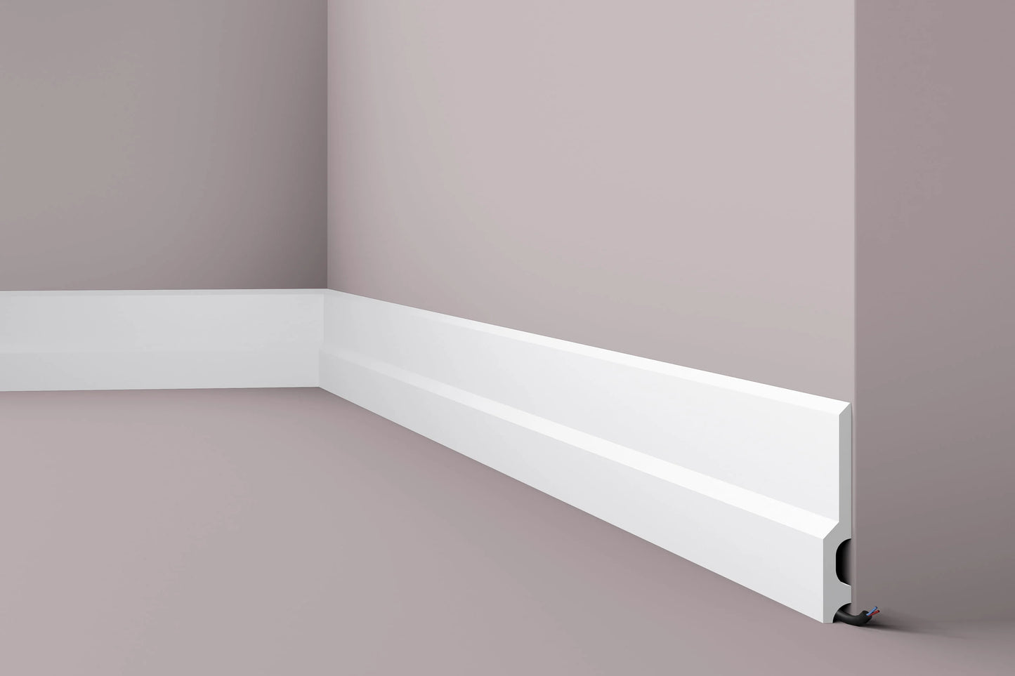 Plinta alba polimer dur Nmc FD22 130x18x2000mm - Shopdecor.ro Plinta poliuretan
