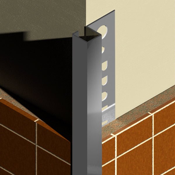 Profil de colt pentru faianta din inox 12mm - Shopdecor.ro Profil colt faianta