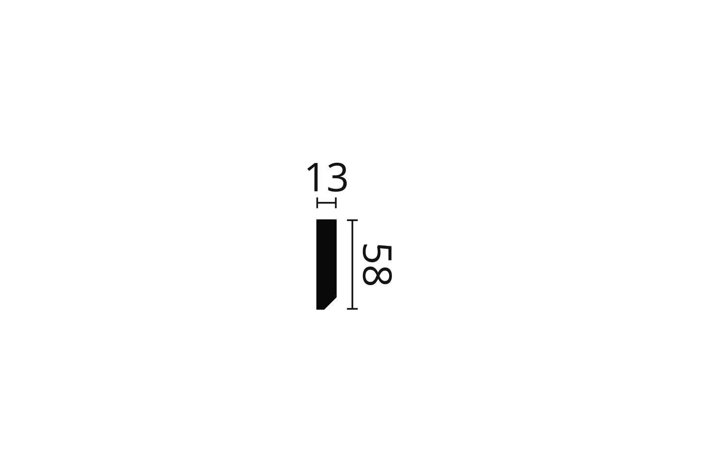 Plinta alba polimer dur Nmc FT2 58x13x2000mm - Shopdecor.ro Plinta poliuretan