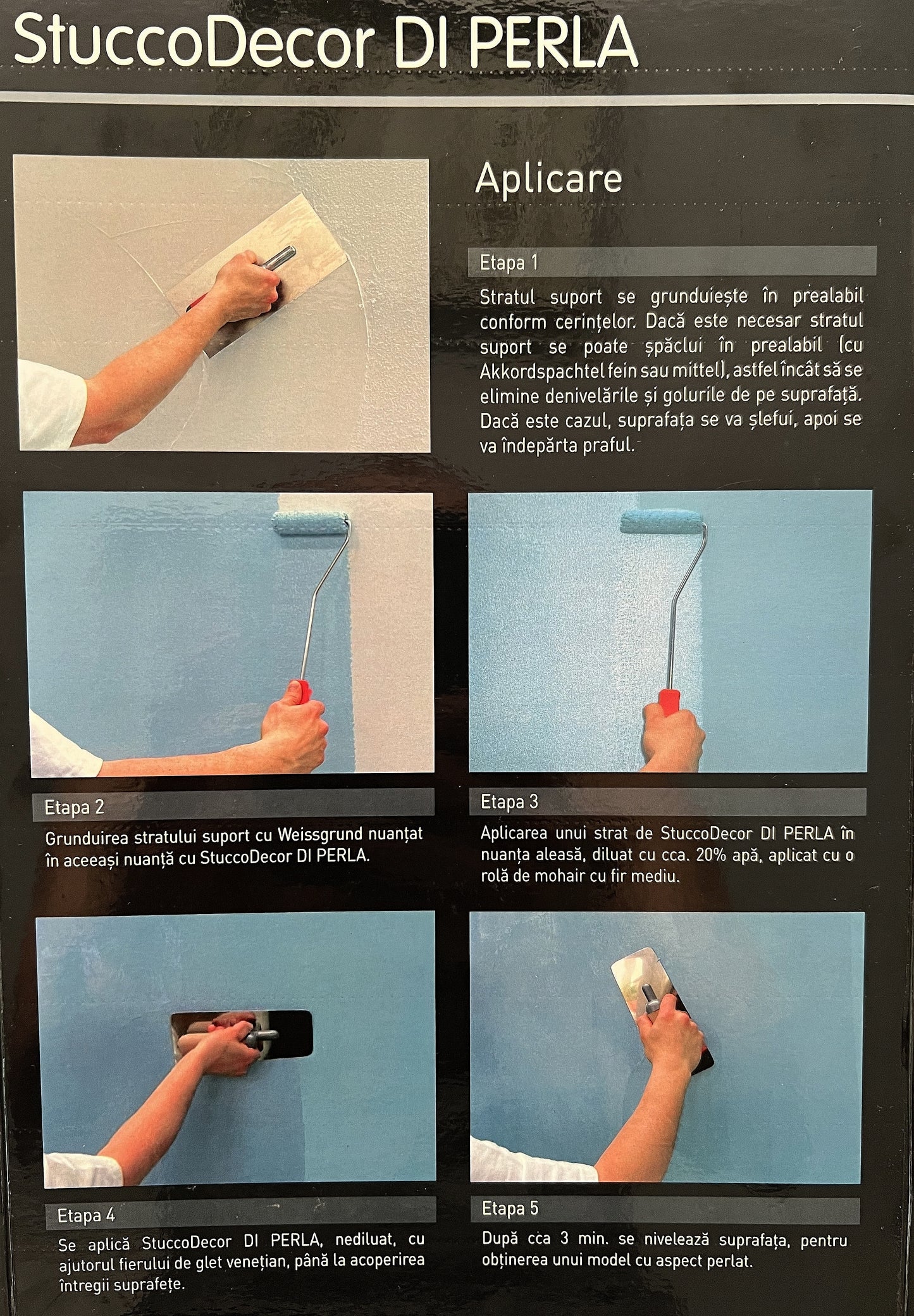 Vopsea decorativa perlata Caparol Stucco Decor di Perla - Shopdecor.ro Vopsea decorativa