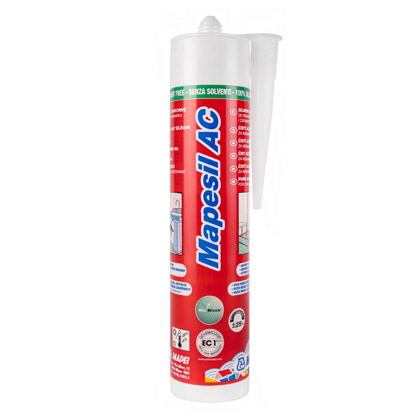 Silicon rosturi Mapei Mapesil AC, 144 maro ciocolatiu, 310ml - Shopdecor.ro Silicon rosturi
