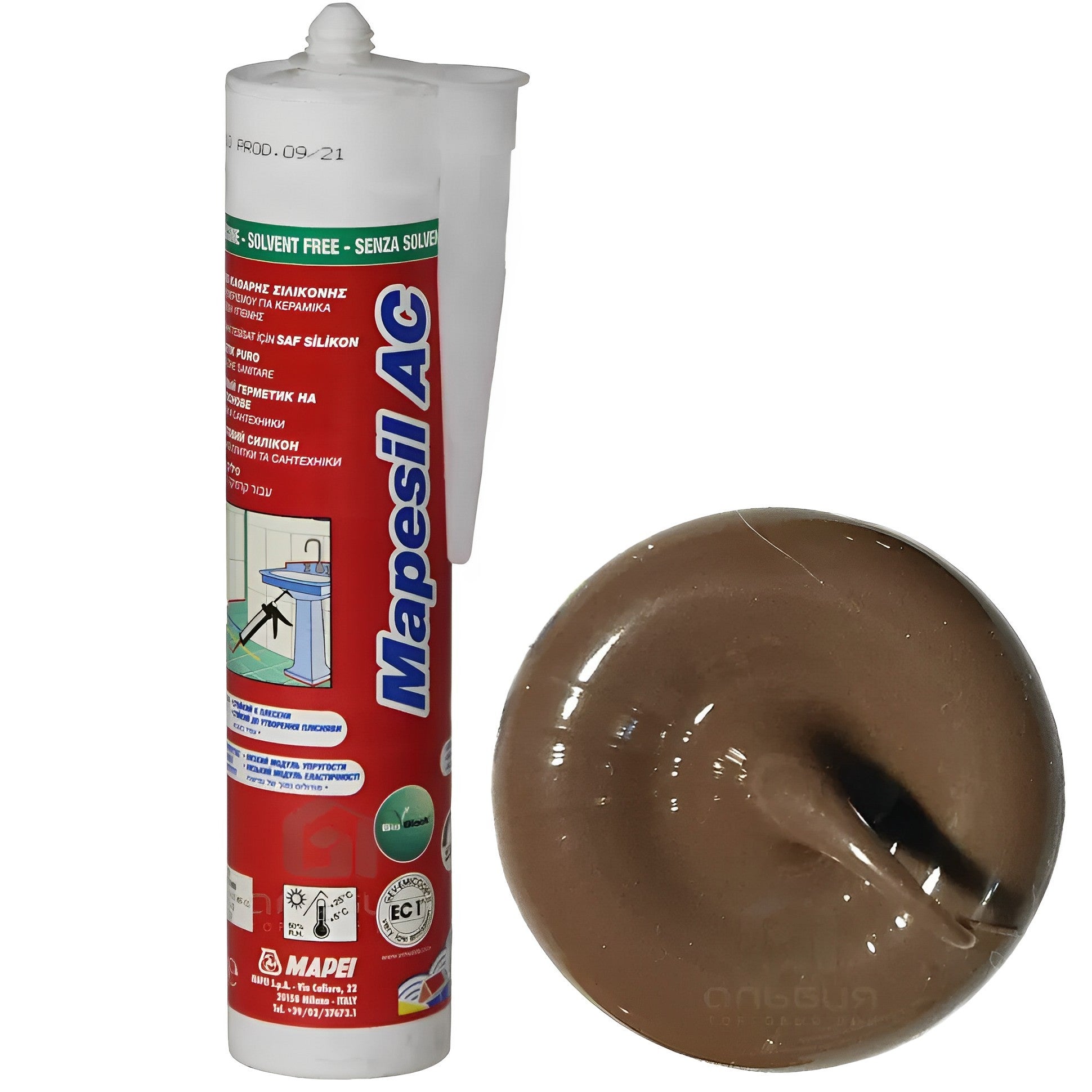 Silicon rosturi Mapei Mapesil AC, 144 maro ciocolatiu, 310ml - Shopdecor.ro Silicon rosturi