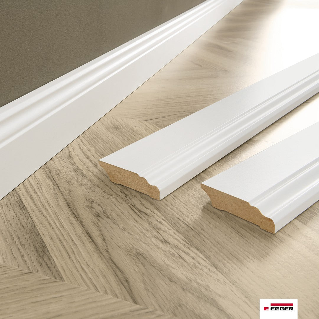Plinta Mdf alba Egger Hamburg 70x18x2400mm
