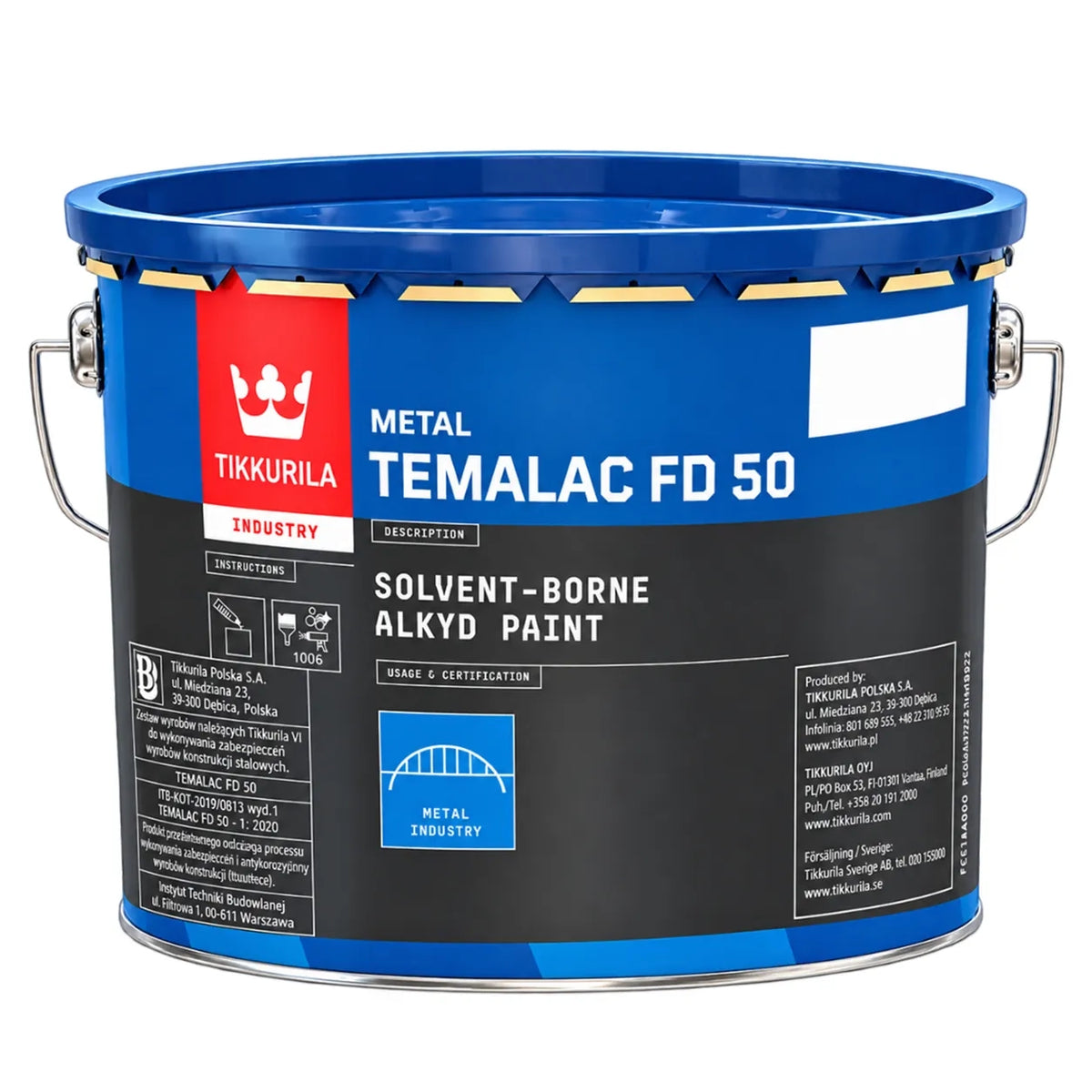 Vopsea anticorozivă pentru metal  Tikkurila Temalac FD 50