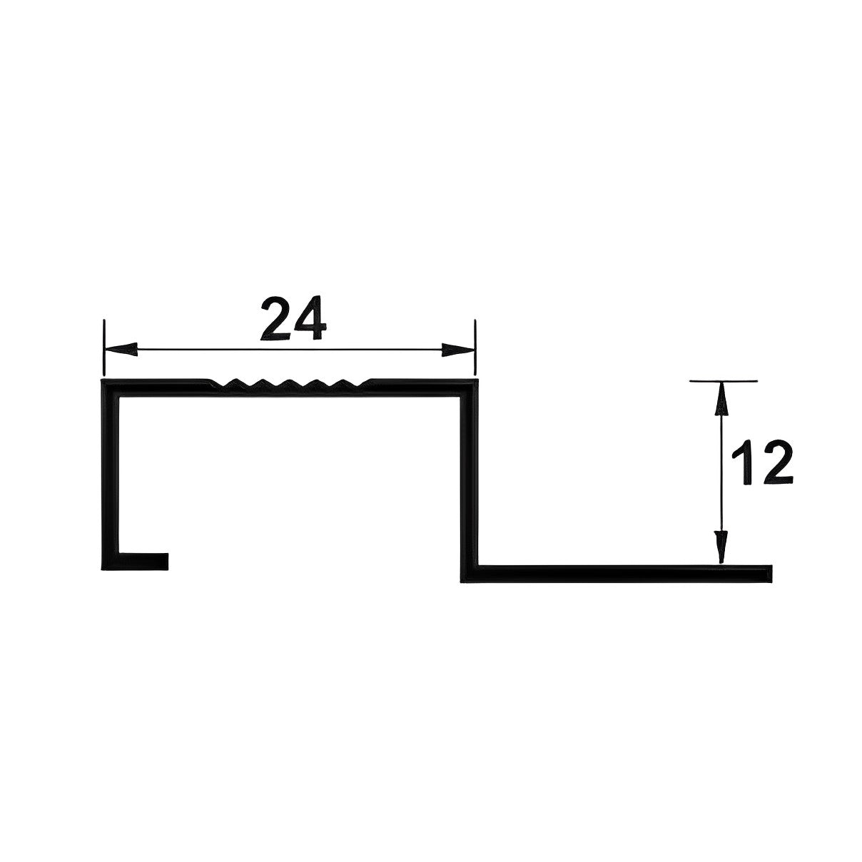 Profil protectie trepta din inox 12x24mm lungime 2.44ml - Shopdecor.ro Profil trepte inox