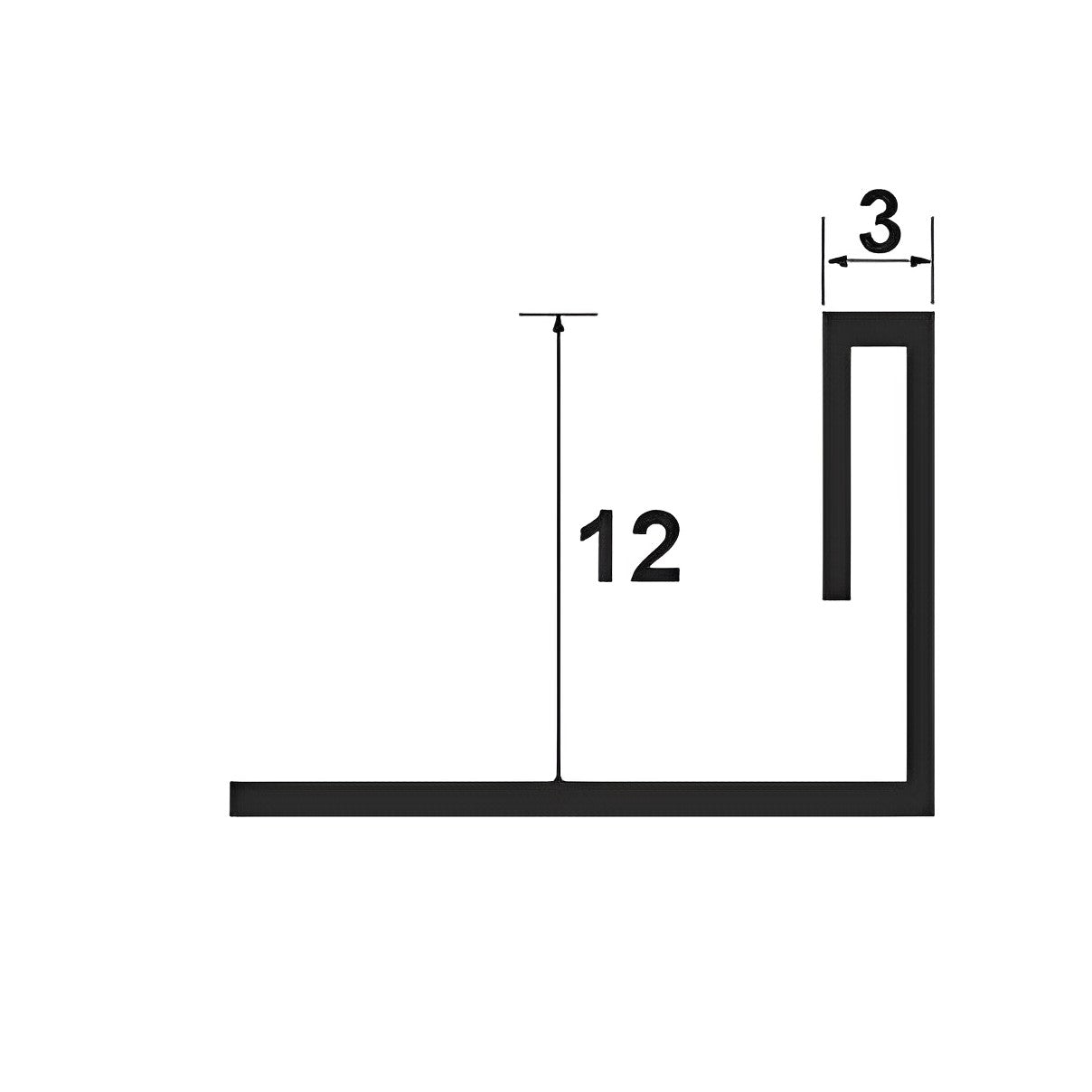 Profil de colt pentru faianta din inox 12mm