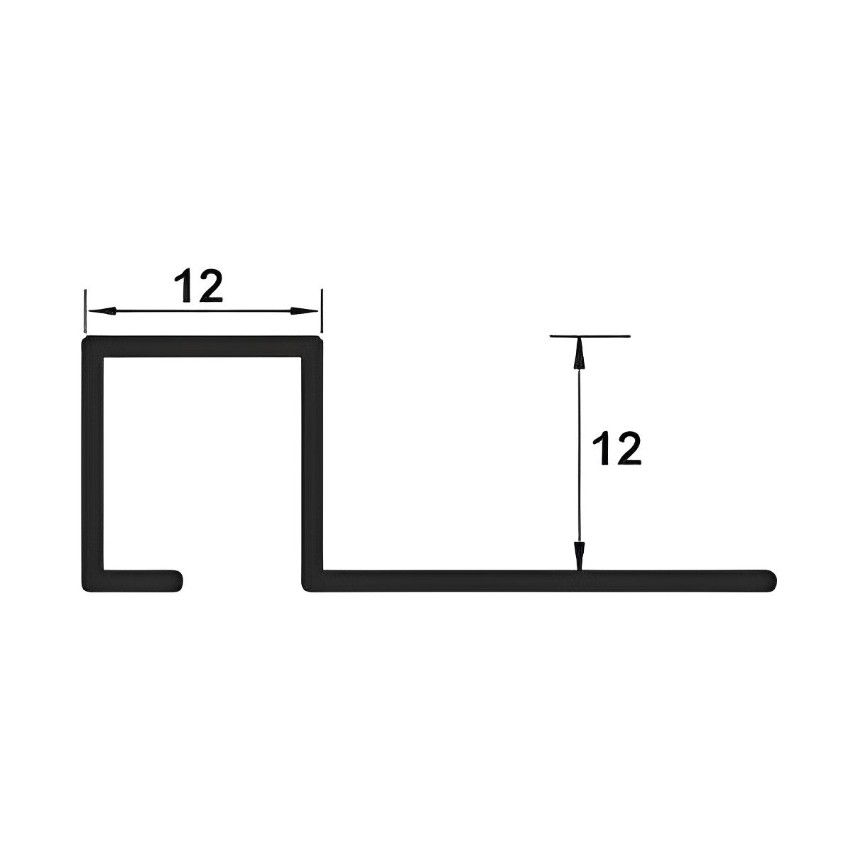 Profil de colt pentru faianta din inox 12mm