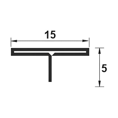 Profil trecere tip T din inox 15mm