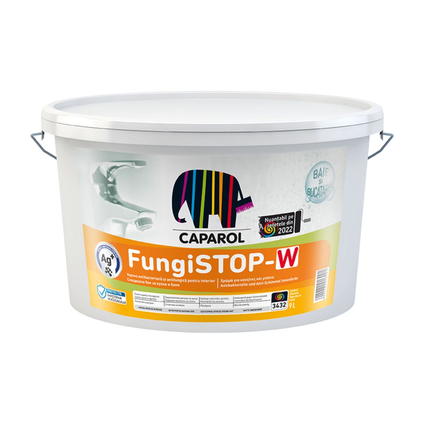 Vopsea lavabilă anti mucegai Caparol FungiStop W alba 9lt - Shopdecor.ro Vopsea lavabila