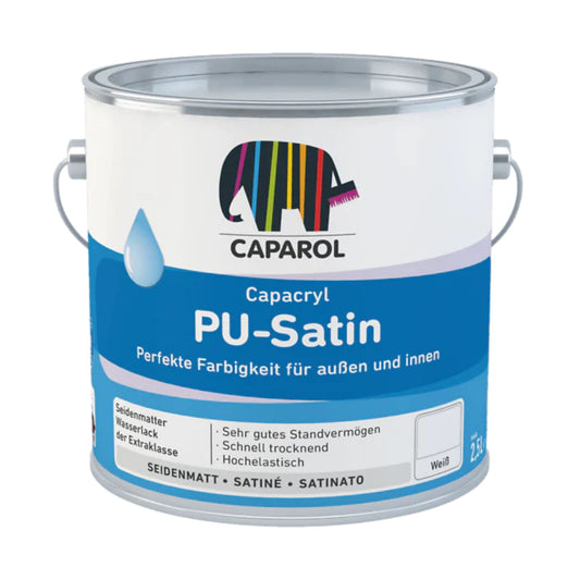 Vopsea poliuretanica alba Caparol Capacryl PU Satin 2,4lt - Shopdecor.ro Vopsea poliuretanica