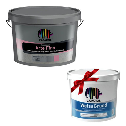 Vopsea decorativa cu efect cuart fin Caparol Arte Fino 1.25lt + Amorsa Bonus
