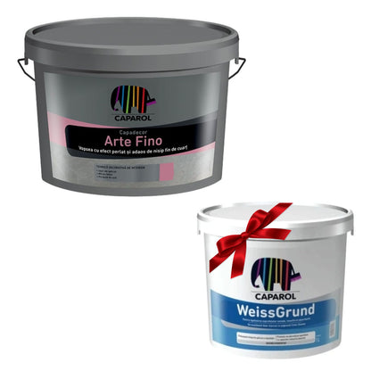Vopsea decorativa cu efect cuart fin Caparol Arte Fino 1.25lt + amorsa cadou