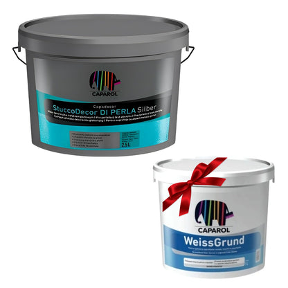 Vopsea decorativa perlata Caparol Stucco Decor di Perla 1.25lt + amorsa cadou