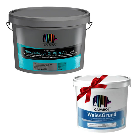 Vopsea decorativa perlata Caparol Stucco Decor di Perla 1.25lt + amorsa cadou