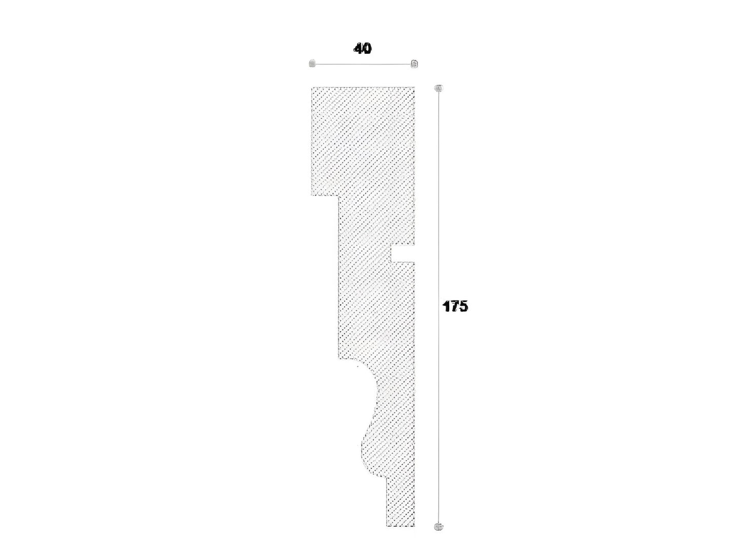 Ancadrament decorativ fereastra Nmc NA105 175X40X2000mm