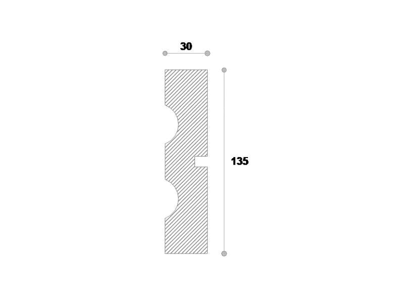 Ancadrament decorativ fereastra Nmc NA106 135X30X2000mm