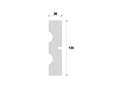 Ancadrament decorativ fereastra Nmc NA106 135X30X2000mm