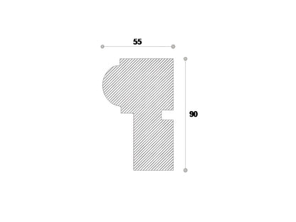 Ancadrament decorativ fereastra Nmc NA110 90X55X2000mm