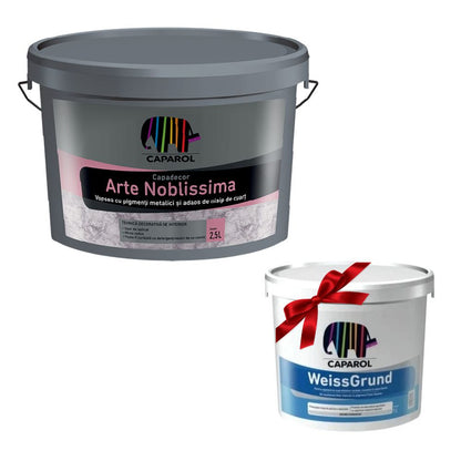 Vopsea decorativa cu efect metalizat Caparol Arte Noblissima 1.25lt + amorsa cadou