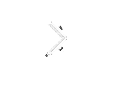 Coltar decorativ exterior NCL 107 300/300 X 30 X 1000mm