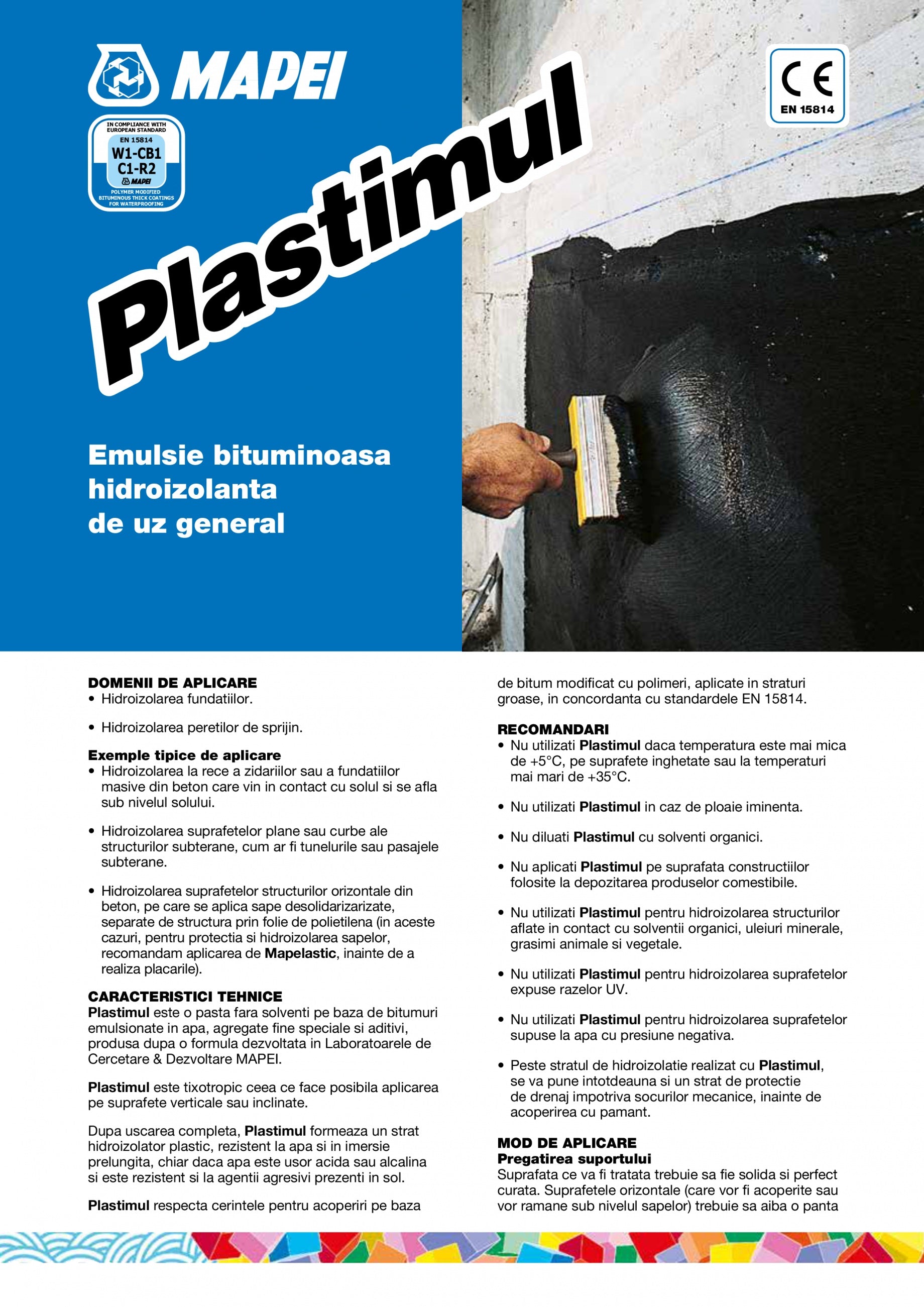 Hidroizolatie bituminoasa lichida Mapei Plastimul - Shopdecor.ro Hidroizolatie lichida elastica
