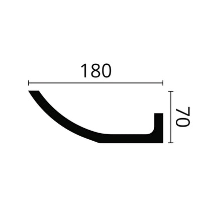 Cornisa decorativa polimer dur Nmc WT4 70x180x2000mm