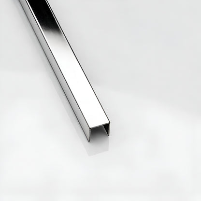 Profil decorativ tip U din inox 20x8mm la 2.44ml