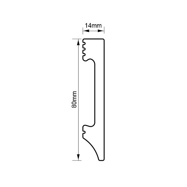 Plinta dreapta polimer dur 2.5ml