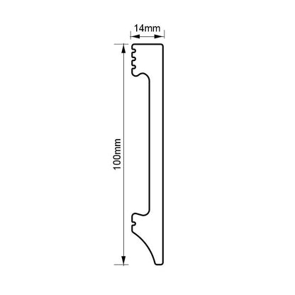 Plinta dreapta polimer dur 2.5ml